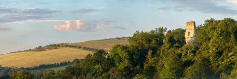 Bramber Castle and the Downs